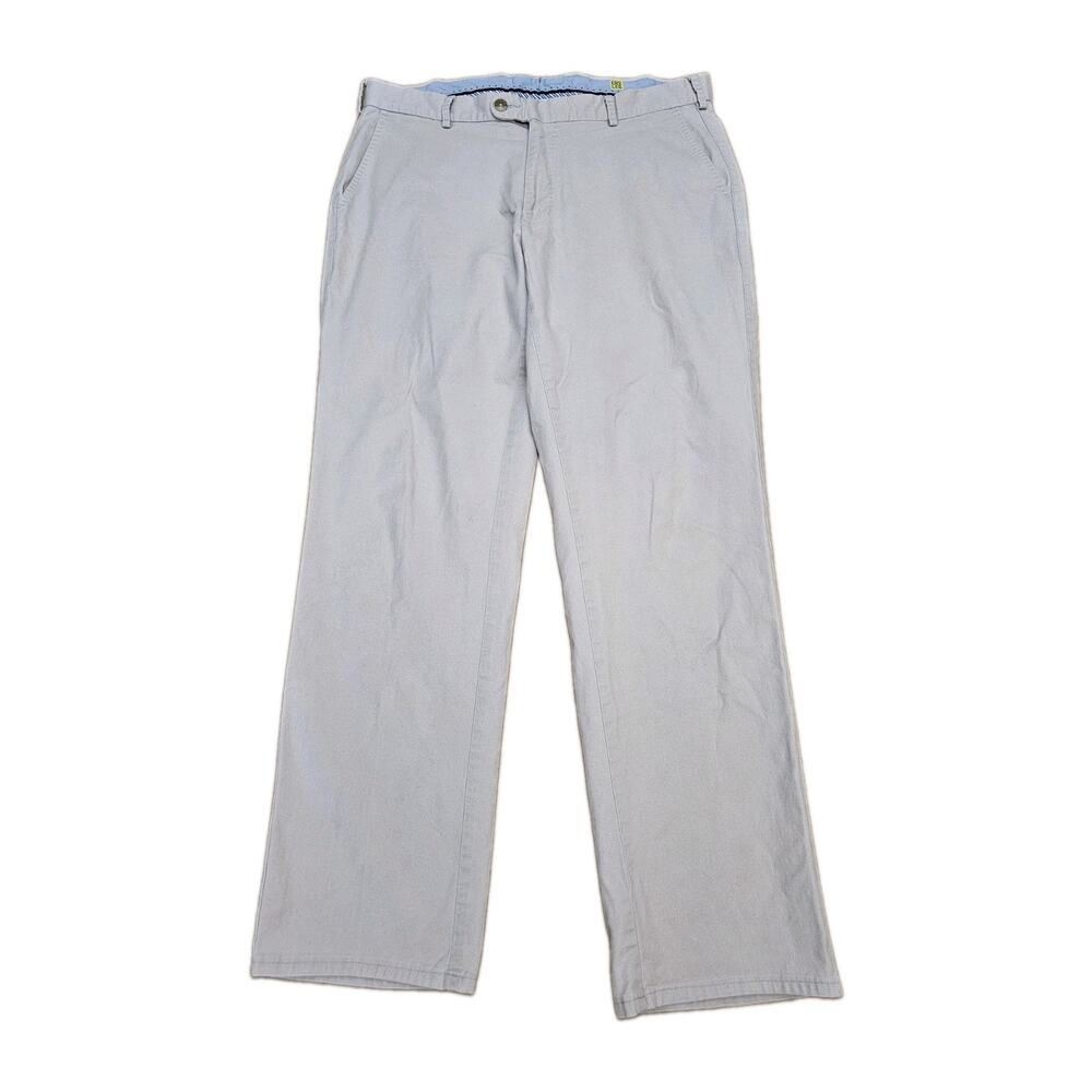 Peter Millar Men's Beige Cotton Twill Casual Pants Size 34 Straight Leg 5-Pocket